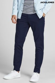 JACK & JONES Blue Slim Fit Chino Trousers (272132) | SGD 48