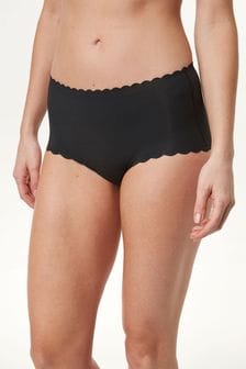 Black Midi No VPL Scallop Edge Knickers (272148) | $14