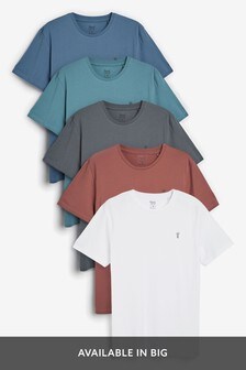 מארז 5 חולצות טי אייל עם מפתח עגול בגזרה רגילה