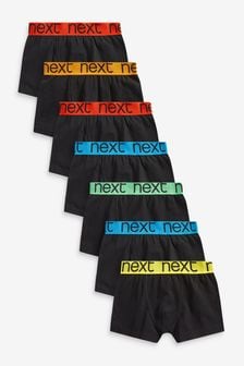 Black/Multi Waistband 7 Pack Trunks (2-16yrs) (272960) | $39 - $48