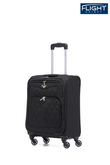 Flight Knight 55x40x20cm Ryanair Priority Soft Case Cabin Carry On Suitcase Hand Black Luggage (273115) | 272 QAR
