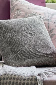 Laura Ashley Silver Square Beaded Cushion (273308) | Kč1,390