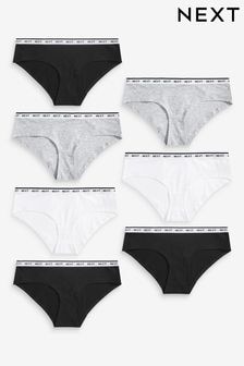 Monochrome Short Cotton Rich Logo Knickers 7 Pack (273631) | $36