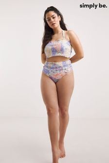 Jasnofioletowy komplet bikini Simply Be z drobnym kwiatowym wzorem (273858) | 112 zł