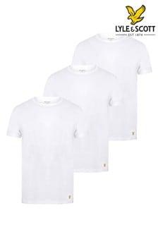 Lyle & Scott White Lounge T-Shirts 3 Pack (274557) | AED155