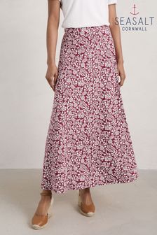 Seasalt Cornwall Pink Rose Jersey Skirt (275617) | €37