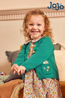 JoJo Maman Bébé Green Girls' Hedgehog Cardigan (275869) | OMR14