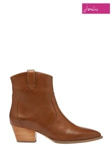 Bottines Joules Mayfair en cuir marron style western