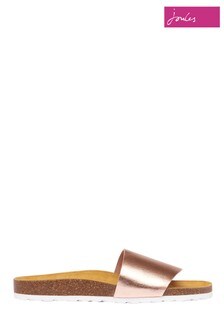 Claquettes en cuir avec semelle intérieure en liège Joules Marlow marron