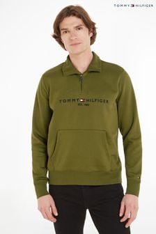 Tommy Hilfiger Green Logo Mockneck Sweatshirt (278147) | €157
