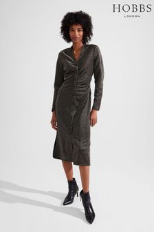 Hobbs Black/Sliver Hatty Jersey Dress (278354) | OMR62