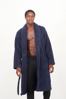 Navy Blue Fleece Dressing Gown (279070) | AED106