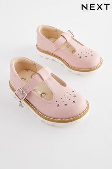 Pink Wide Fit (G) T-Bar Shoes (279543) | €28 - €31