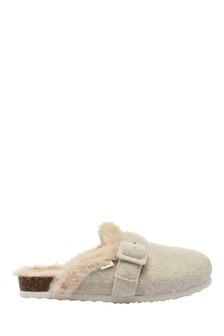 Chaussons mules à boucle