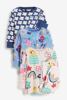 3 Pack Floral Snuggle Pyjamas (9mths-8yrs)