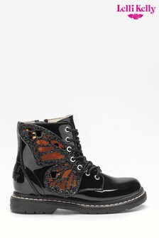 Lelli Kelly Black Patent Fairy Wing Boots (279851) | $109