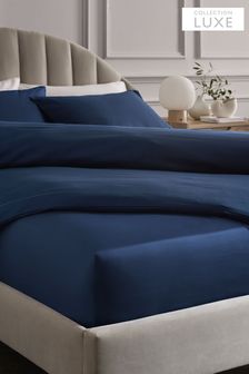 Navy 300 Thread Count Collection Luxe Deep Fitted Sheet