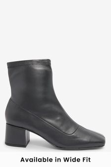 Black Forever Comfort® Block Heel Sock Boots (280073) | 12 €