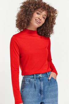 Red High Neck Long Sleeve Top (280085) | 13 €