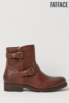 Bottines FatFace Debden marron style motard