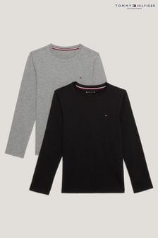 Tommy Hilfiger Original Grey Long Sleeve T-Shirt 2 Pack (280568) | R706