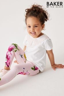 Baker by Ted Baker Pink Organza Collared T-Shirt And Leggings Set (280682) | €47 - €51