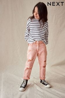 Apricot Wash Distressed Mom Jeans (3-16yrs) (280821) | €26 - €34
