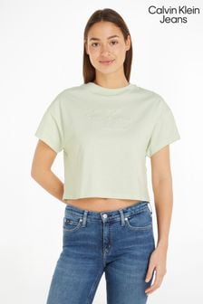Calvin Klein Jeans T-Shirt mit Logoprägung, Grün (280832) | 34 €