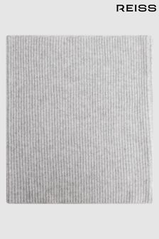 Reiss Grey Lucinda Ribbed Wool Blend Snood (281215) | SGD 187