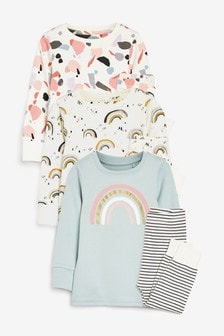 Monochrome 3 Pack Rainbow Pyjamas (12mths-6yrs) (281562) | $59 - $71