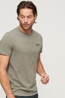 אפור כהה - חולצת טי עם חצי שרוול ולוגו בסגנון וינטאג׳ של Superdry (282090) | ‏101 ‏₪