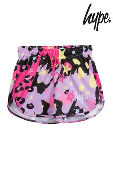 Hype. Girls Pink Leopard Doodle Shorts (282100) | 159 SAR