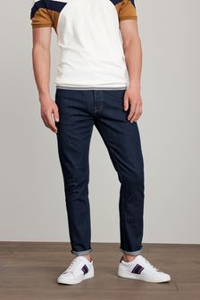 Темно-чернильный с ширинкой на пуговицах - Зауженный крой - Базовые эластичные джинсы (282323) | €31