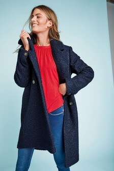 Manteau en maille bouclée