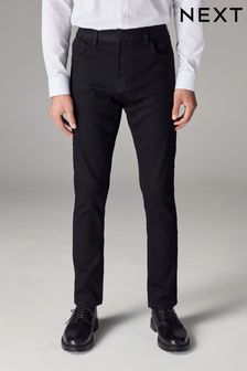 Black Solid Skinny Fit Comfort Stretch Jeans (283380) | ￥4,850