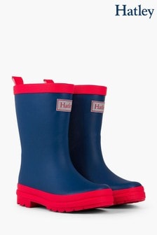 Hatley marineblauw/rode matte regenlaarzen (283475) | €17