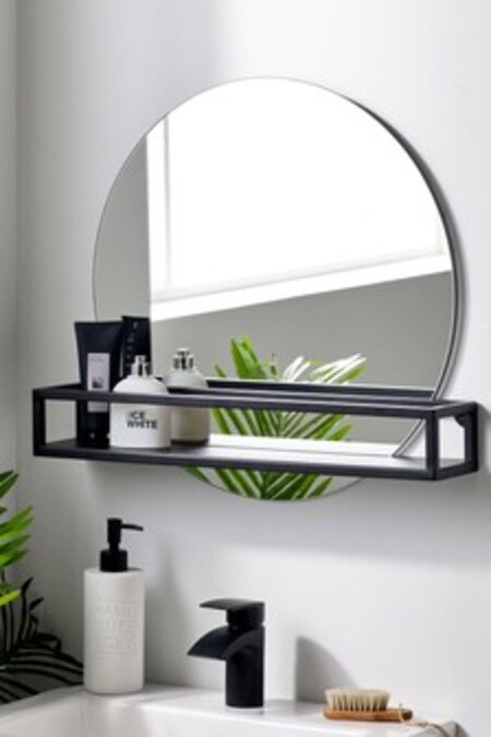 Black Shelf Wall Mirror (283887) | €75
