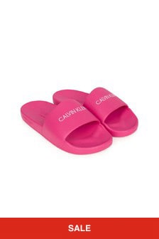Calvin Klein Underwear Girls Pink Sliders (284202) | KRW55,500