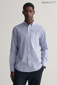Niebieski w stylu college - Gant Regular Fit Poplin Banker Shirt (284522) | 600 zł