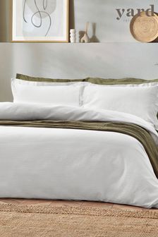 Yard White Waffle Textured 100% Cotton Duvet Cover Set (284860) | €31 - €73