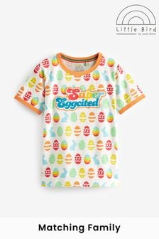 Little Bird by Jools Oliver Ecru Short Sleeve Raglan Super Eggcited Easter T-Shirt (285950) | €15.50 - €18.50