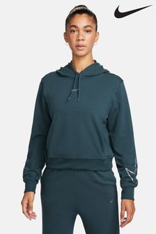 Dunkelgrün - Nike Dri-fit Kapuzensweatshirt mit Swoosh in Metallic-Optik (286218) | 101 €