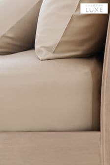 Natural Deep Fitted Collection Luxe 200 Thread Count 100% Egyptian Cotton Percale Sheet (286364) | €21 - €32