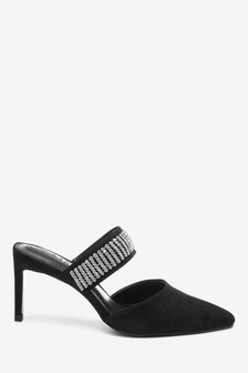 Mule en deux parties ornées de bijoux