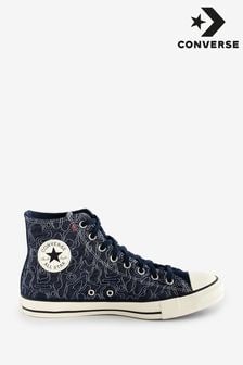 أزرق داكن/أبيض - حذاء رياضي Chuck Taylor All Star High Top من Converse (286823) | 36 ر.ع