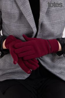 Totes Red Isotoner Ladies Thermal SmarTouch Gloves With Piping Detail (286921) | €23