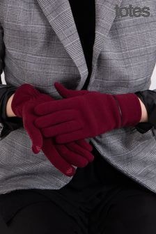 Totes Red Isotoner Ladies Thermal SmarTouch Gloves With Piping Detail (286921) | $27