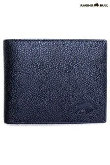 Raging Bull Black Leather Coin Wallet
