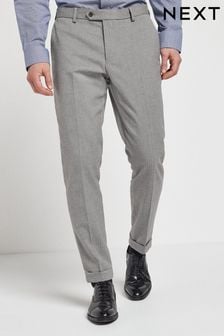 Grey Slim Fit Trimmed Donegal Fabric Suit: Trousers (287472) | 1,292 UAH