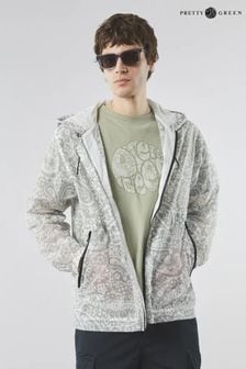 Pretty Green Grey 100% Cotton Anchorage Paisley Lightweight Jacket (288013) | $188